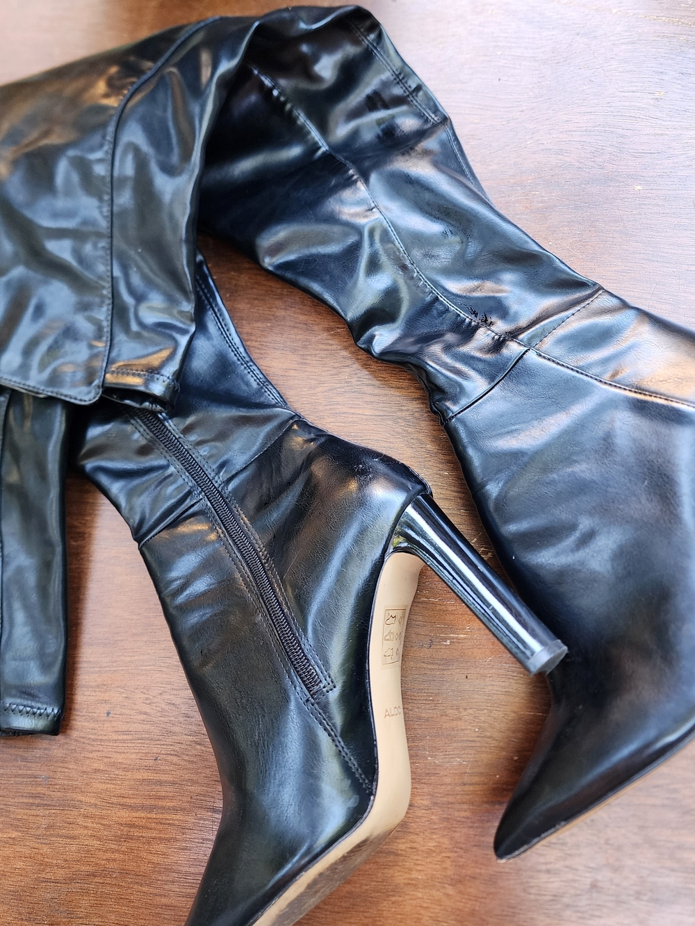 ALDO Thejan Black Over The Knee Thigh High Stiletto Boots [9]